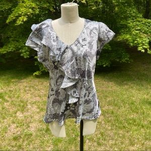 Sunny Leigh Fake Silk Dressy Top